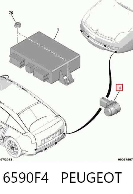 6590F4 Peugeot/Citroen Задние парктроники