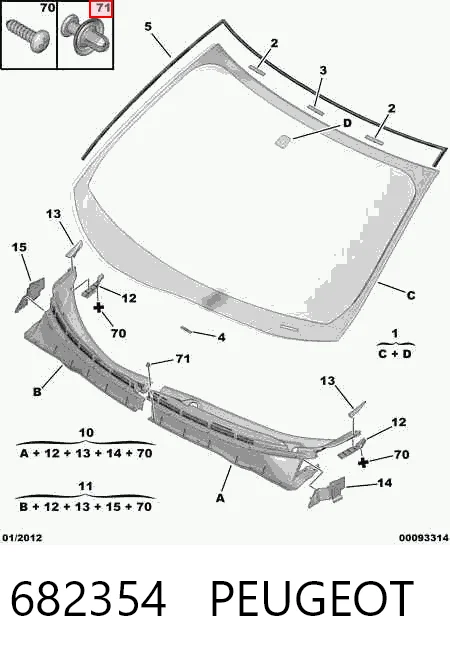 0940910304 Subaru Автостекло
