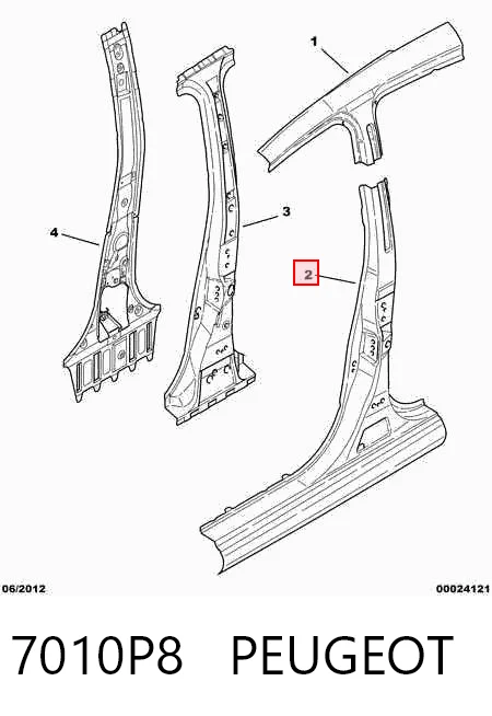 Порог внешний правый Citroen C1 1 PM, PN