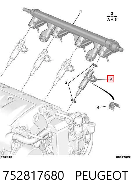 752817680 Peugeot/Citroen Топливные форсунки