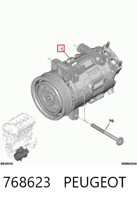 768623 Peugeot/Citroen Компрессор хладагента