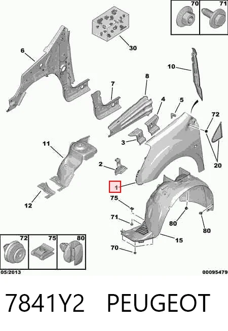 Боковая часть передняя правая AND 30821428 цена, от 49.83 USD
