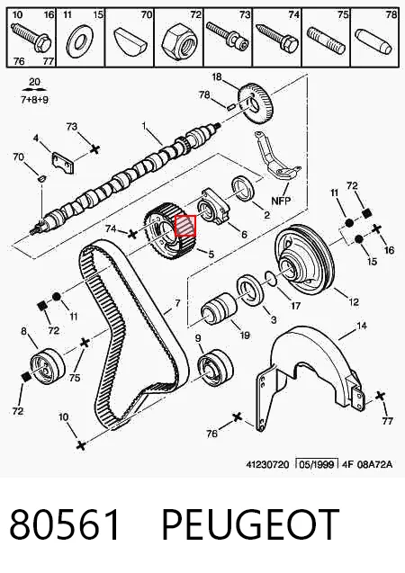 80561 Peugeot/Citroen Регулятор фаз газораспределения