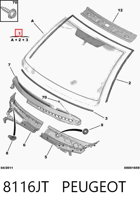 Стекло лобовое Citroen C3 I хэтчбек (FC) (2002 - 2009) цена, от 104.50 USD