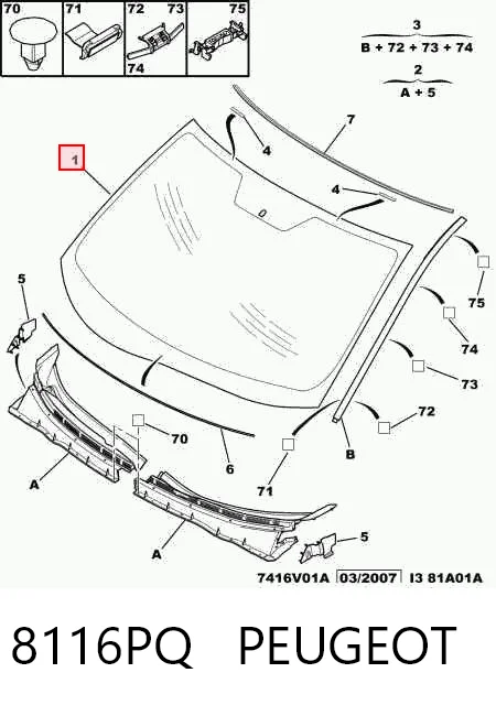 Купить AB65407B Pilkington Ветровое стекло