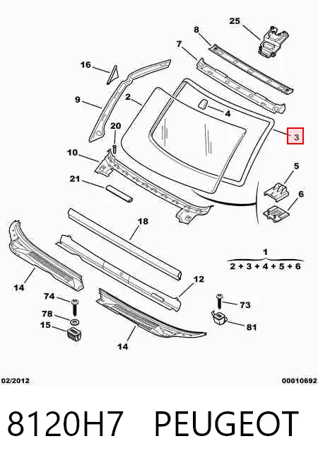 Уплотнитель лобового стекла Peugeot Boxer I фургон (230L) (1994 - 2002) цена, от 16.38 USD