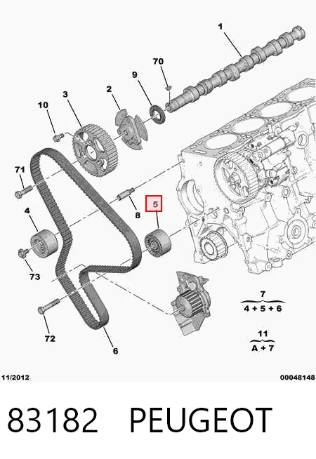 83182 Peugeot/Citroen Комплект ремня ГРМ