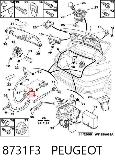 Амортизатор задней двери Stabilus 68834 цена, от 13.44 USD