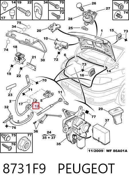 Купить 68834 Stabilus Амортизатор двери багажника