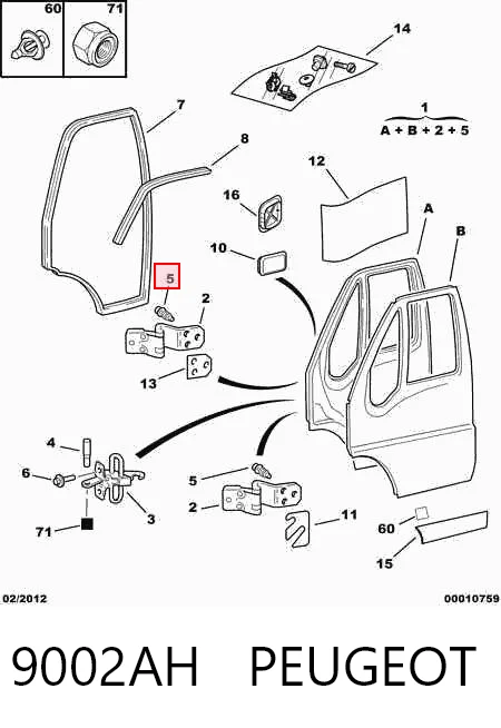 Передняя левая дверь Citroen Jumper фургон (250) (2006 - 2026) цена, от 74.72 USD