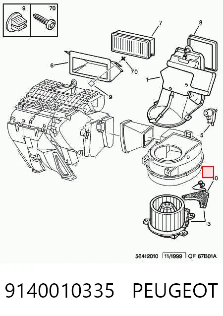 9140010335 Peugeot/Citroen Реле печки