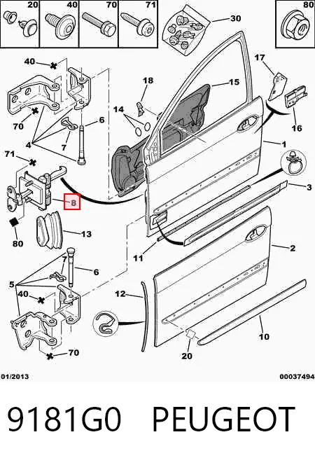 Купить 2332Z30 Polcar Ограничитель открывания дверей