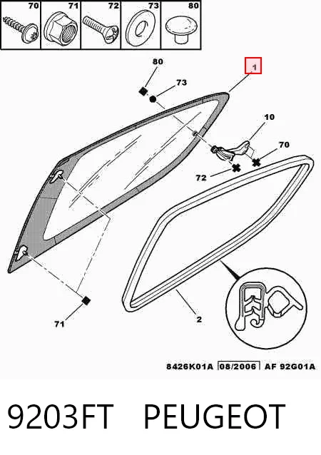 GS5413D305 XYG Стекло двери задней левой