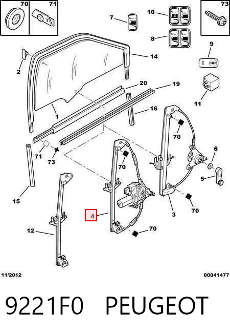 Стеклоподъемник передней двери Magneti Marelli AC631