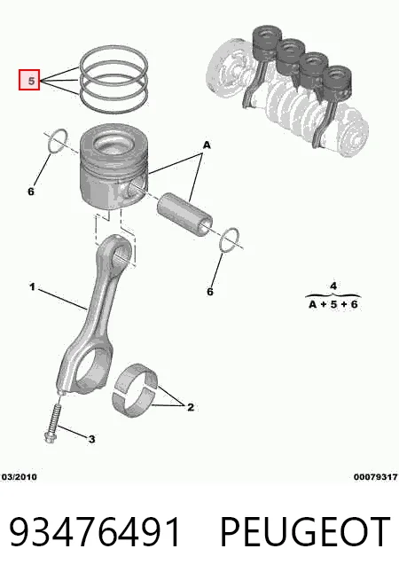 Кольца поршневые STD на 1 цилиндр SM 793770504 цена, от 44.84 USD