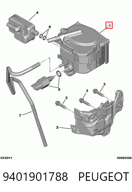 9401901788 Peugeot/Citroen Фильтр топлива