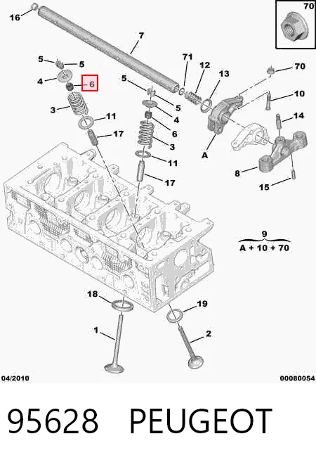 95628 Peugeot/Citroen Колпачок маслосъёмный