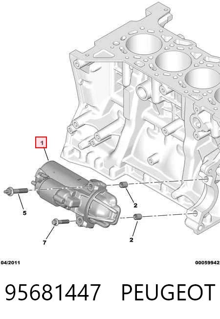 95681447 Peugeot/Citroen Стартер автомобиля