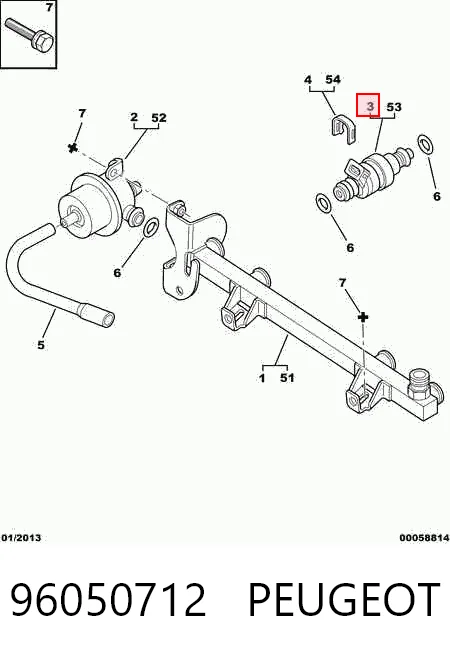 96050712 Peugeot/Citroen Топливные форсунки
