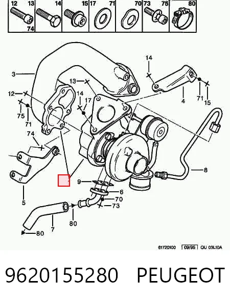 9620155280 Peugeot/Citroen Турбонаддув