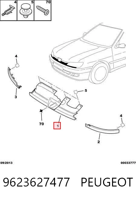 Облицовка радиатора Peugeot 306 хэтчбек (7A) (1993 - 2001) цена, от 13.91 USD