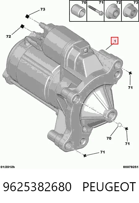 9625382680 Peugeot/Citroen Стартер автомобиля