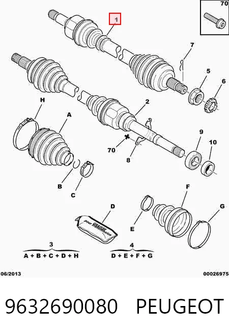 Левая полуось BB1385 Posterparts