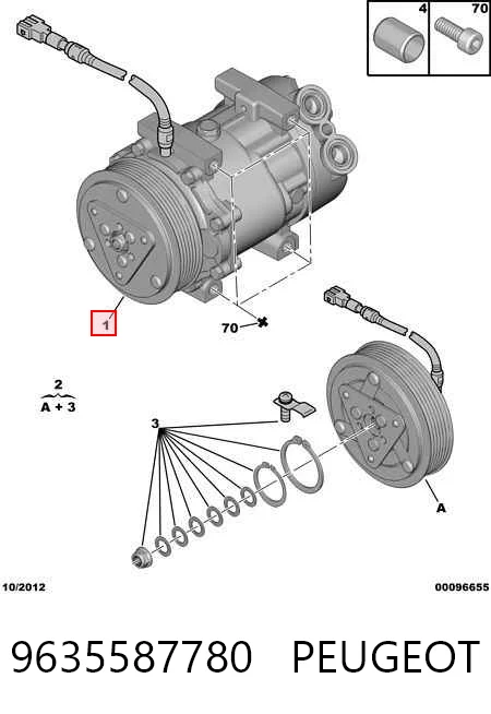 9635587780 Peugeot/Citroen Компрессор хладагента