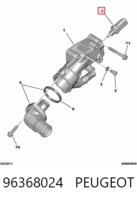 96368024 Peugeot/Citroen Термовыключатель