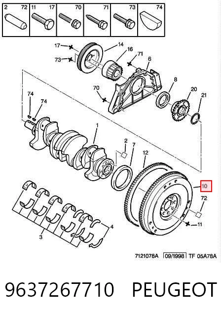 Демпферный маховик на Citroen Jumpy I BS, BT, BY, BZ