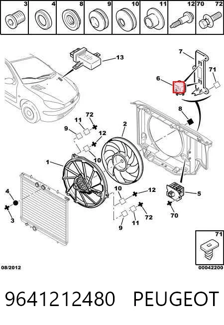 9641212480 Peugeot/Citroen Регулятор оборотов вентилятора охлаждения (блок управления)