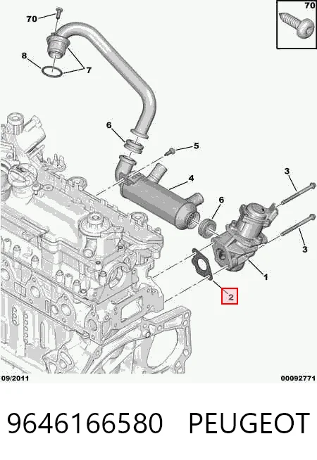 Прокладка EGR-клапана рециркуляции SU00100834 Toyota