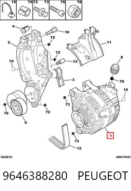 9646388280 Peugeot/Citroen Генератор автомобильный