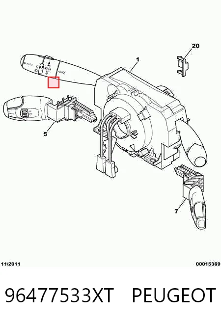 96477533XT Peugeot/Citroen Переключатель подрулевой в сборе