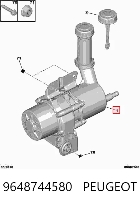 9648744580 Peugeot/Citroen ГУР руля