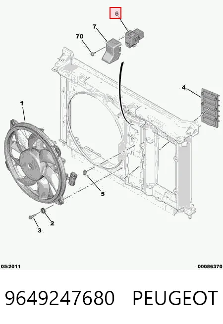 9649247680 Peugeot/Citroen Регулятор оборотов вентилятора охлаждения (блок управления)