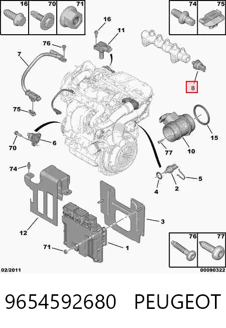9654592680 Peugeot/Citroen Манометры