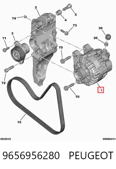 9656956280 Peugeot/Citroen Генератор автомобильный