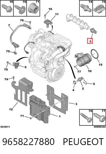 9658227880 Peugeot/Citroen Манометры