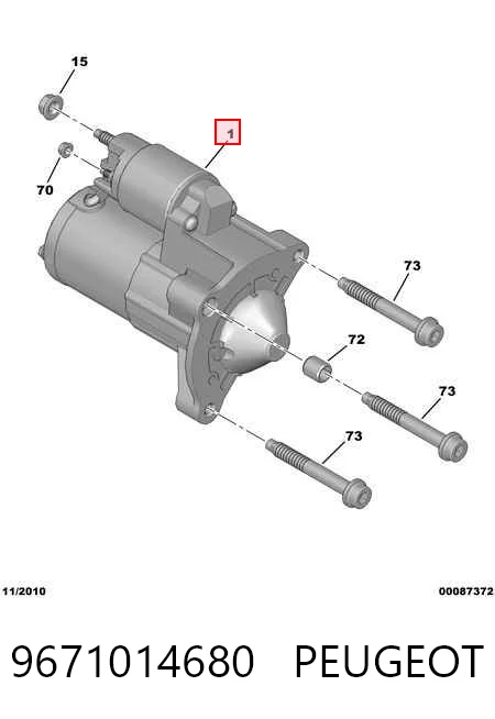 9671014680 Peugeot/Citroen Стартер автомобиля