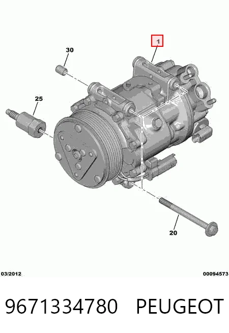 9671334780 Peugeot/Citroen Компрессор хладагента