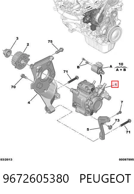 Насос топливный высокого давления (ТНВД) на Peugeot 408 RUSSIA 