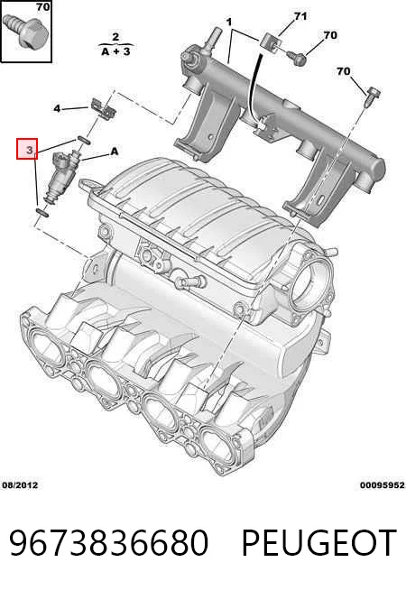 9673836680 Peugeot/Citroen Топливные форсунки