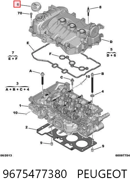 9675477380 Peugeot/Citroen Крышка масляной горловины