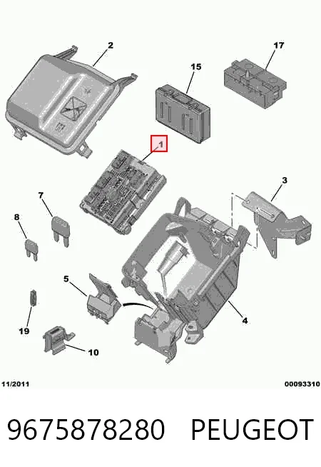 9675878280 Peugeot/Citroen Монтажный блок предохранителей