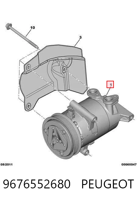 9676552680 Peugeot/Citroen Компрессор хладагента