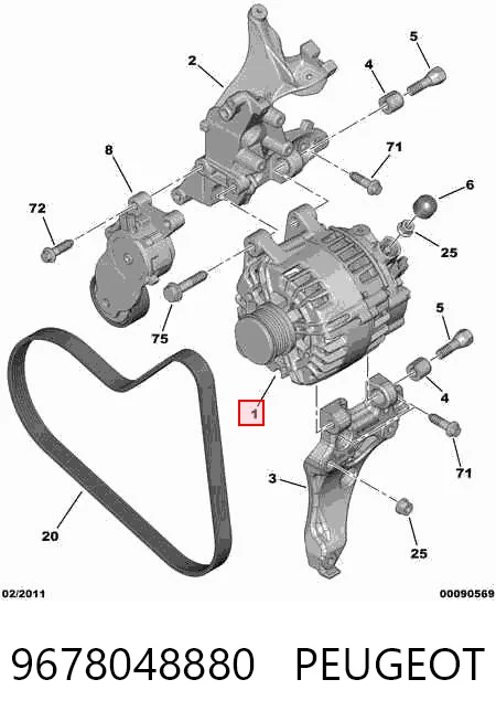 9678048880 Peugeot/Citroen Генератор автомобильный