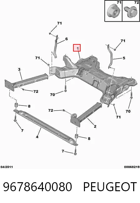  Подрамник передний Citroen Berlingo 