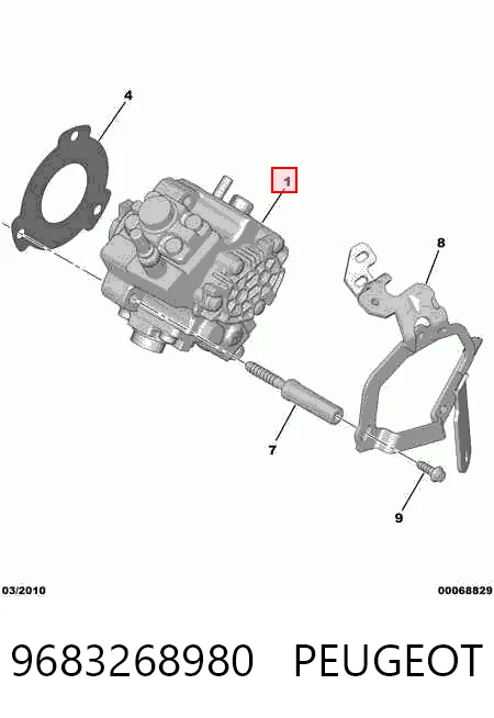 9683268980 Peugeot/Citroen Насос топливный высокого давления (ТНВД)