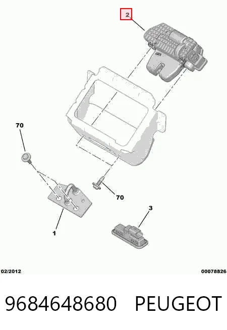 9684648680 Peugeot/Citroen Замок пятой двери